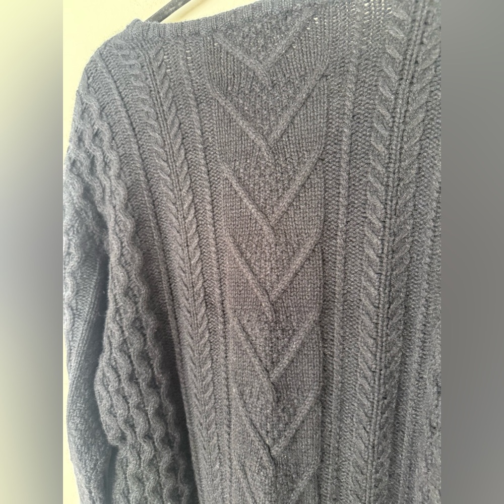 NWT Rails Jesse Wool & Cashmere Cable Knit Sweater Dress in Midnight Size Large - Picture 10 of 11